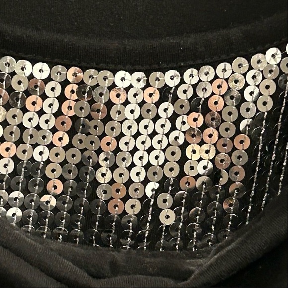 Venus Women's XL Black Cowl Neck Blouse with Sequin Detail - Picture 7 of 9